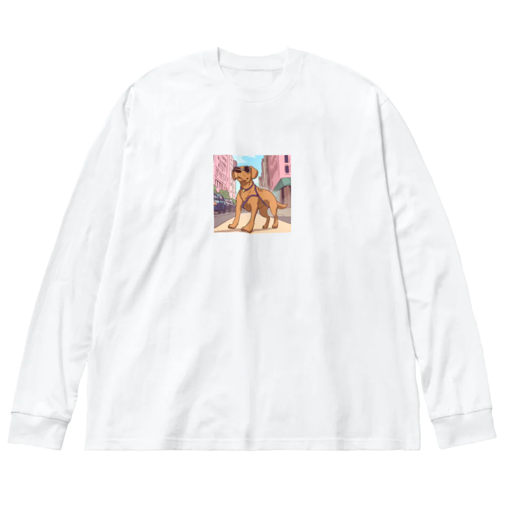 candokysの街ゆくDOG Big Long Sleeve T-Shirt