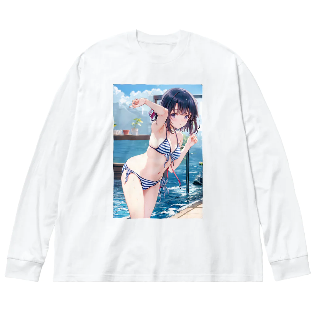 仮想の妖精たち: AI美少女の魅力のデジタル夢幻アートシリーズ Big Long Sleeve T-Shirt