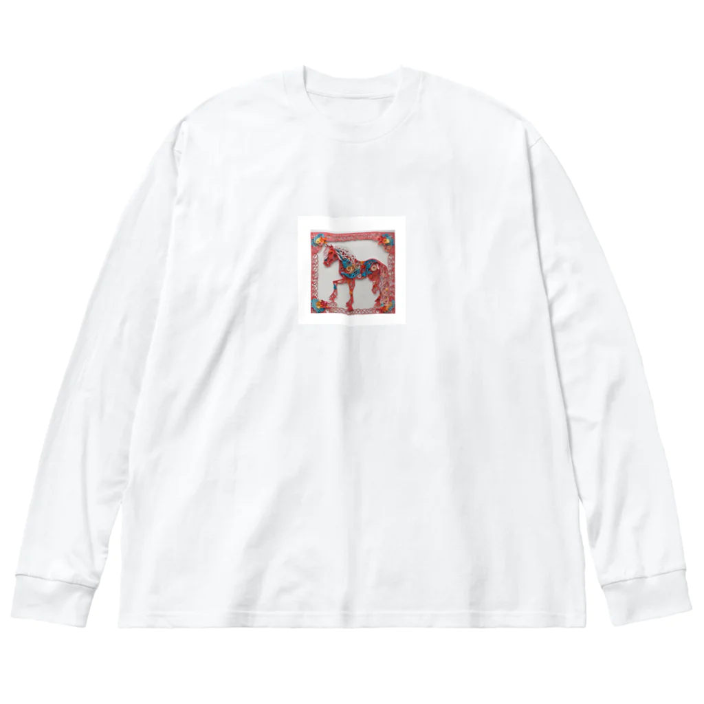 グローバル競馬のエルメスホース Big Long Sleeve T-Shirt