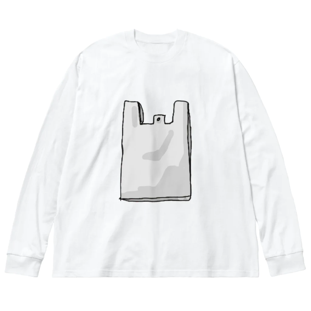 royro_desingの漂着物　海ごみのレジ袋 Big Long Sleeve T-Shirt