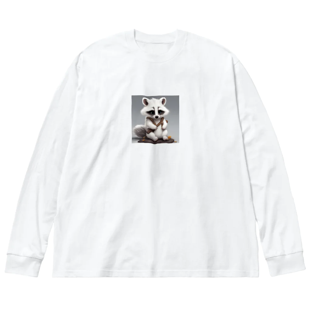 しろあらいぐまのラックスくんのラックスくん Big Long Sleeve T-Shirt