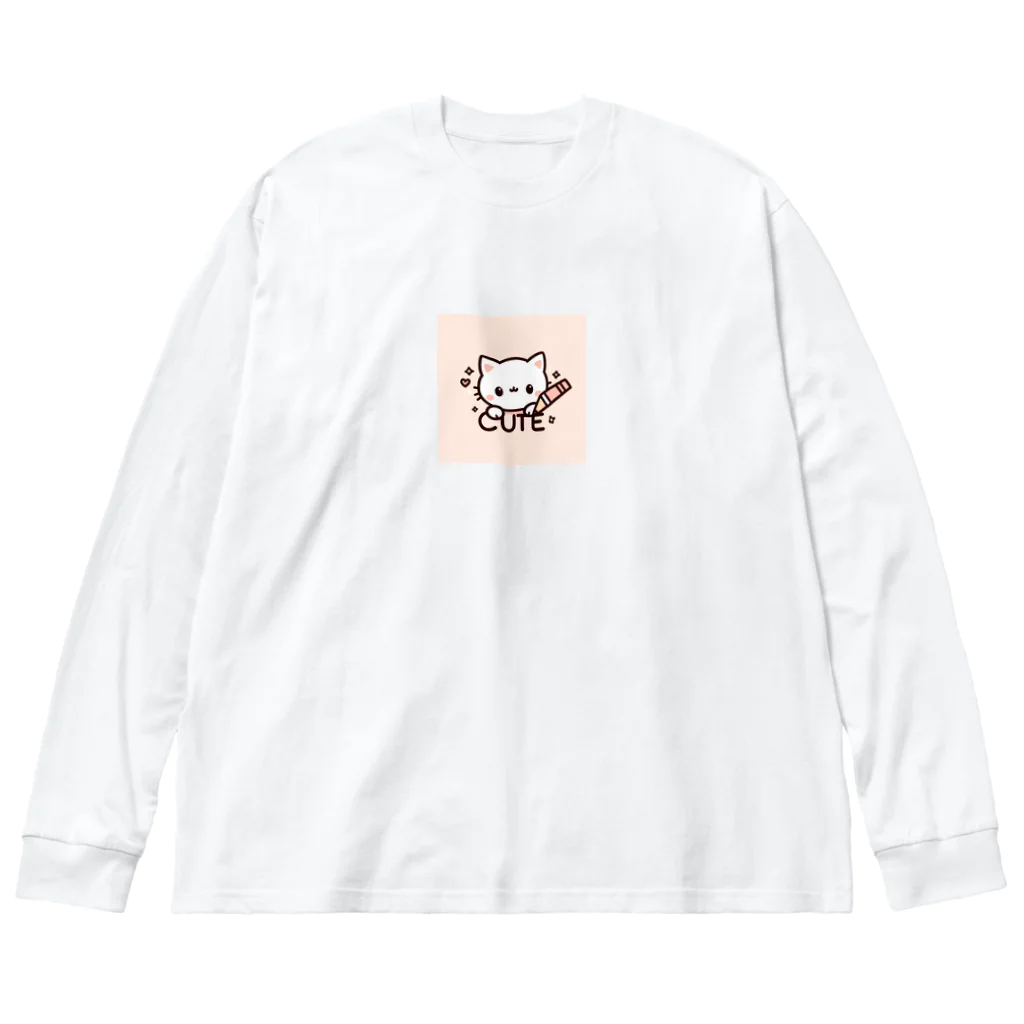 mini_asuのCut 猫 ビッグシルエットロングスリーブTシャツ