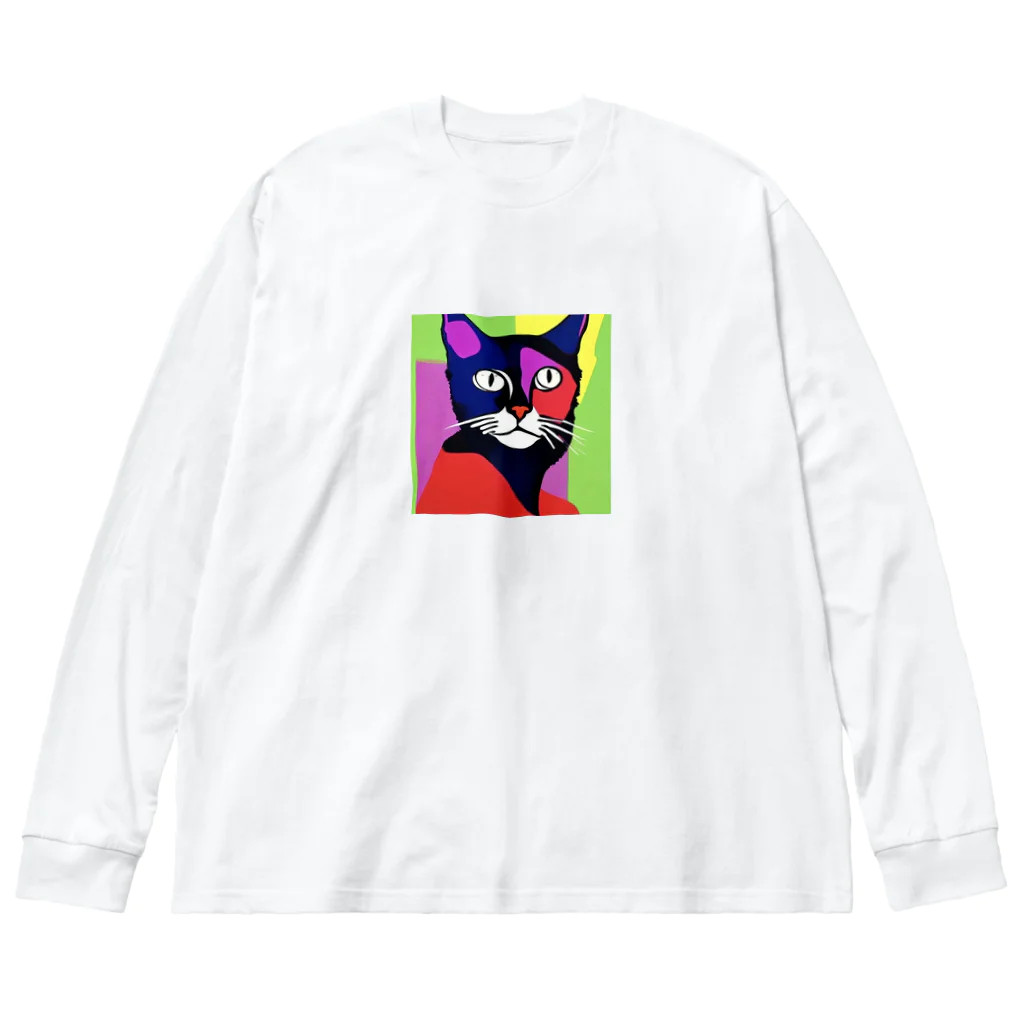 SuperTrioのCOLOR CAT ビッグシルエットロングスリーブTシャツ