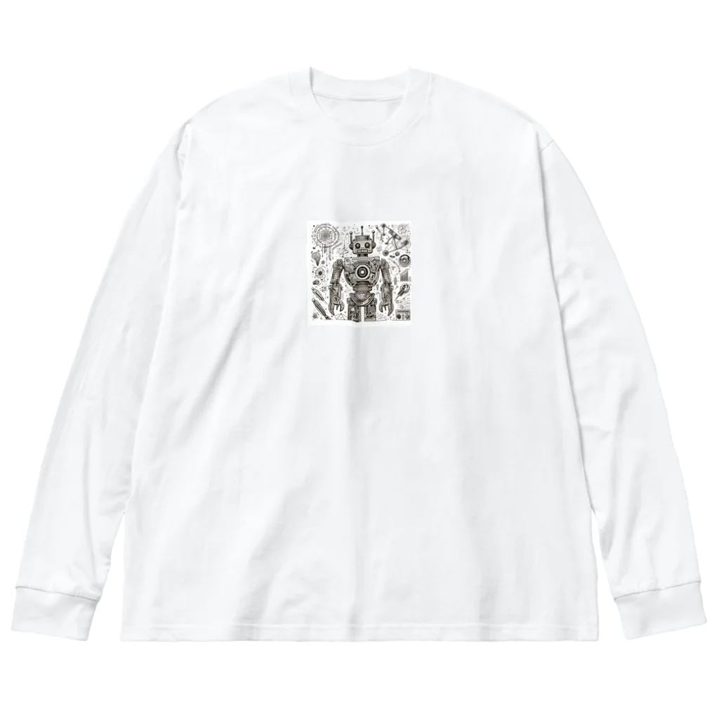 8ball.AI.artのロボット　基盤図 Big Long Sleeve T-Shirt