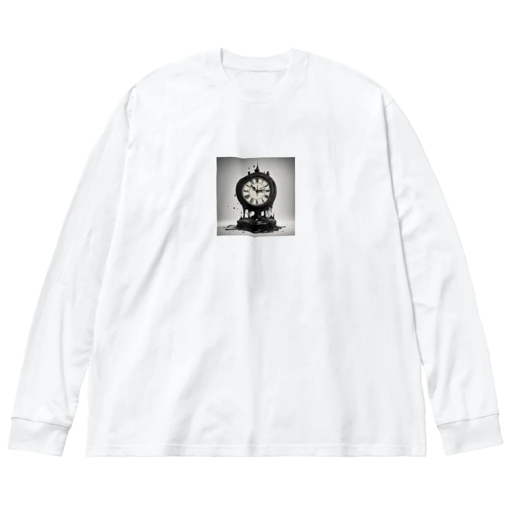 yumena_の溶ける時計 Big Long Sleeve T-Shirt