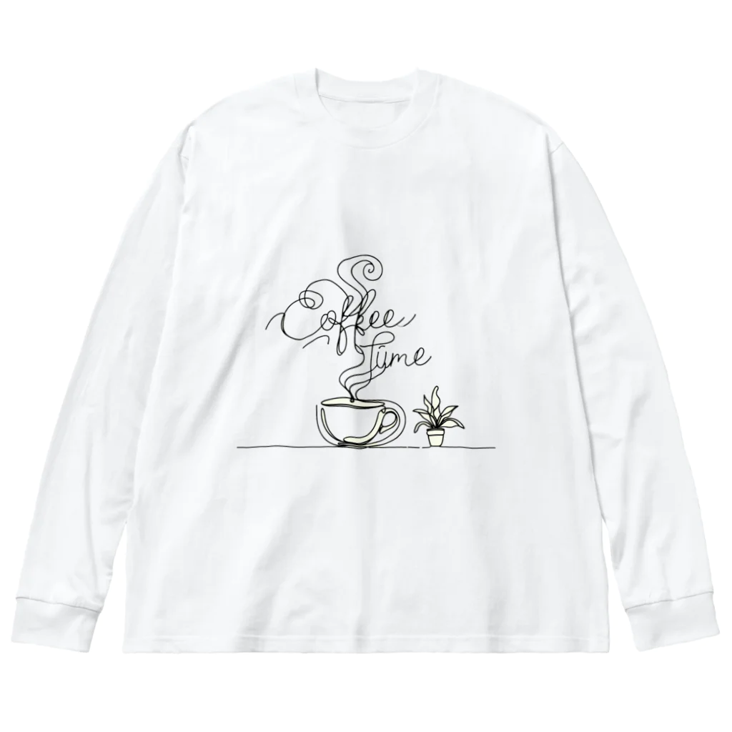 niko&PANDA shopのcoffeetime ビッグシルエットロングスリーブTシャツ