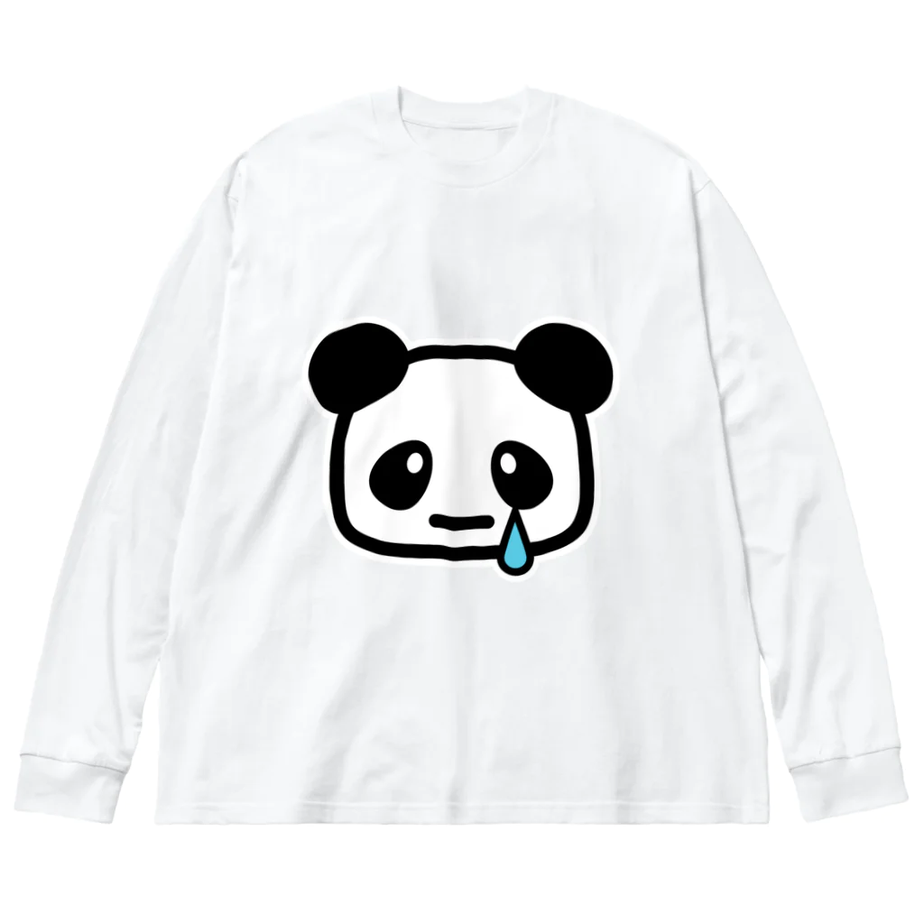 petitringo -プチリンゴ-のぱんだのロックも泣いちゃった ビッグシルエットロングスリーブTシャツ