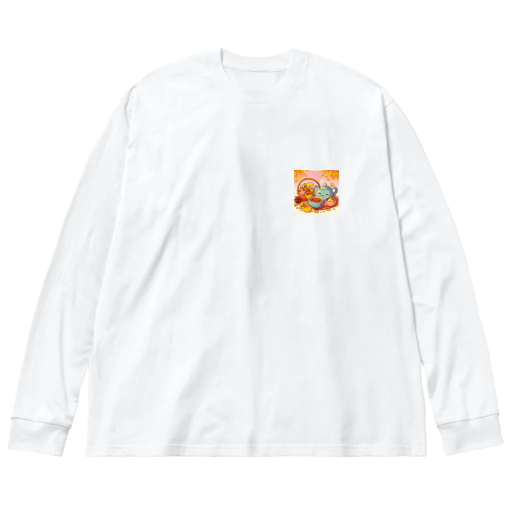 chapinnuのイチョウと紅茶シリーズ① ビッグシルエットロングスリーブTシャツ