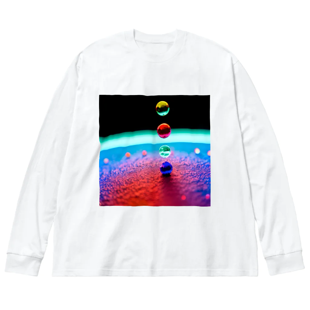 でおきしりぼ子の実験室のParticles‘ World(AI -Aided Design)-Square Pics Big Long Sleeve T-Shirt