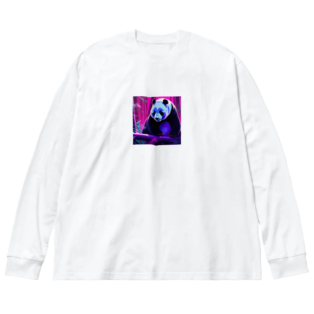 自然の非日常の夕焼けパンダ Big Long Sleeve T-Shirt