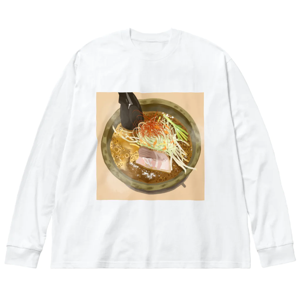 渡邊野乃香のお店のラーメン2 ビッグシルエットロングスリーブTシャツ