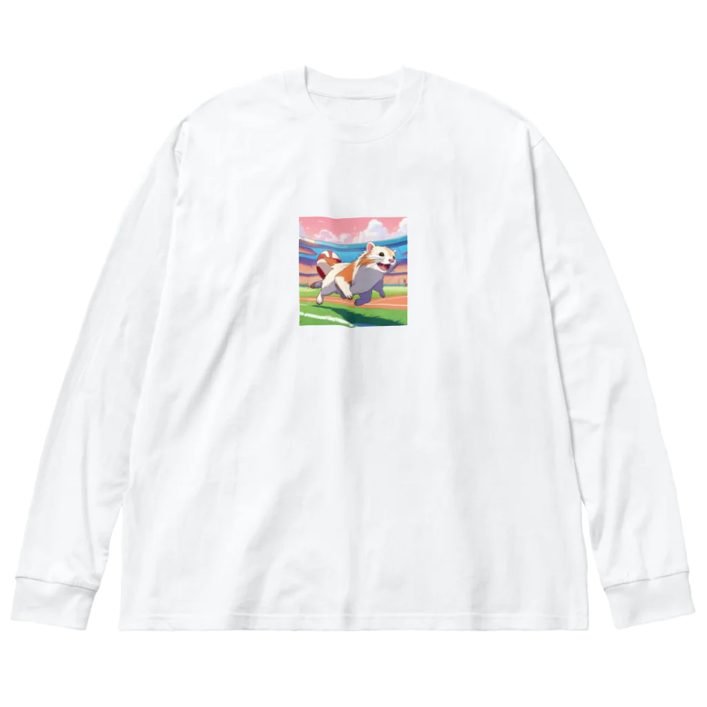 自然の非日常の走るフェレット Big Long Sleeve T-Shirt