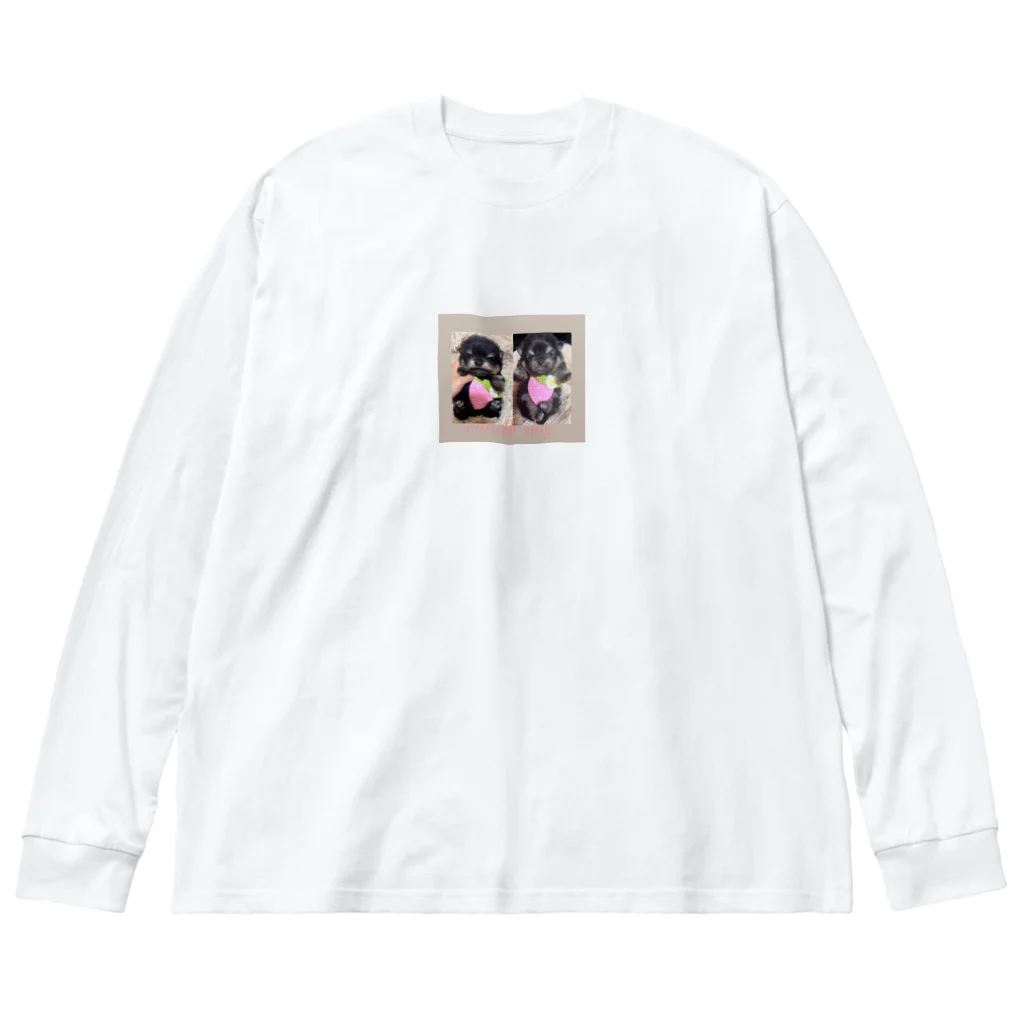 キャンドルドックの可愛いブラックタン兄弟 Big Long Sleeve T-Shirt