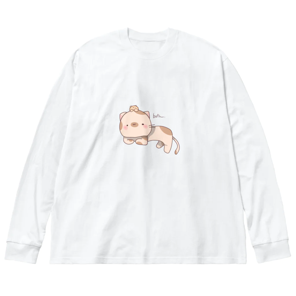 ama_mimi8のぶちと子ねこ Big Long Sleeve T-Shirt