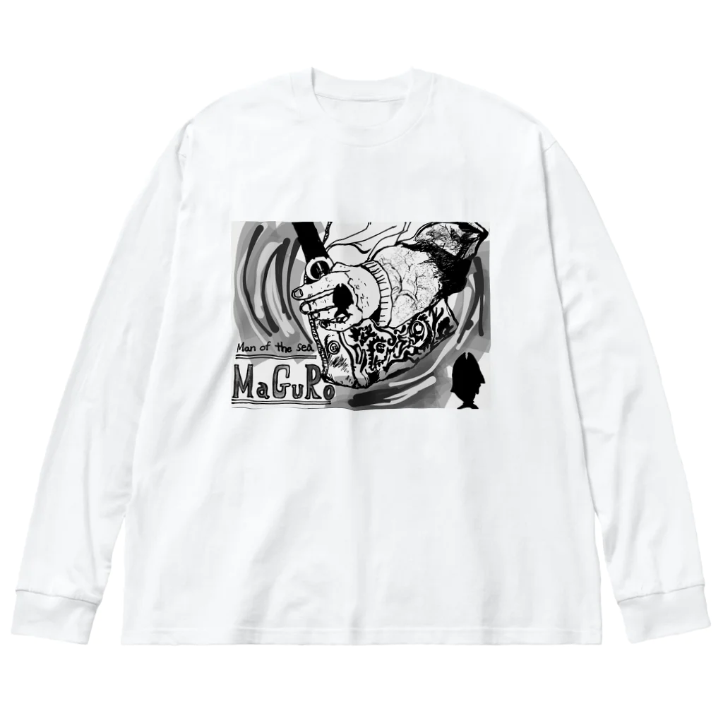 maguro8xpのmaguro Man of the sea Big Long Sleeve T-Shirt