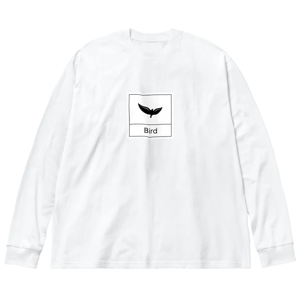 ミニマルくんの四角におさまるBird ビッグシルエットロングスリーブTシャツ