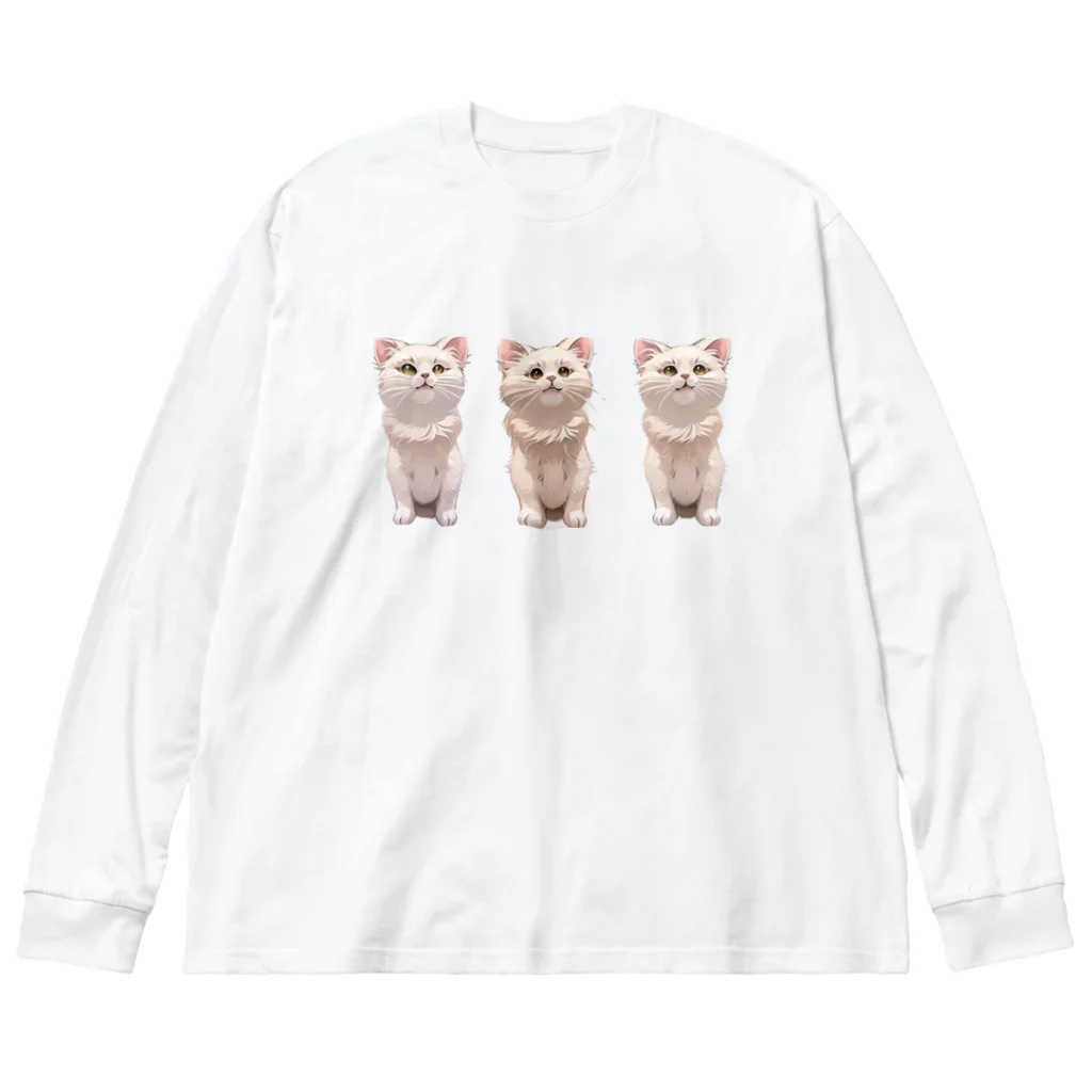 CHIKUSHOの3匹が行く　シャツ ビッグシルエットロングスリーブTシャツ