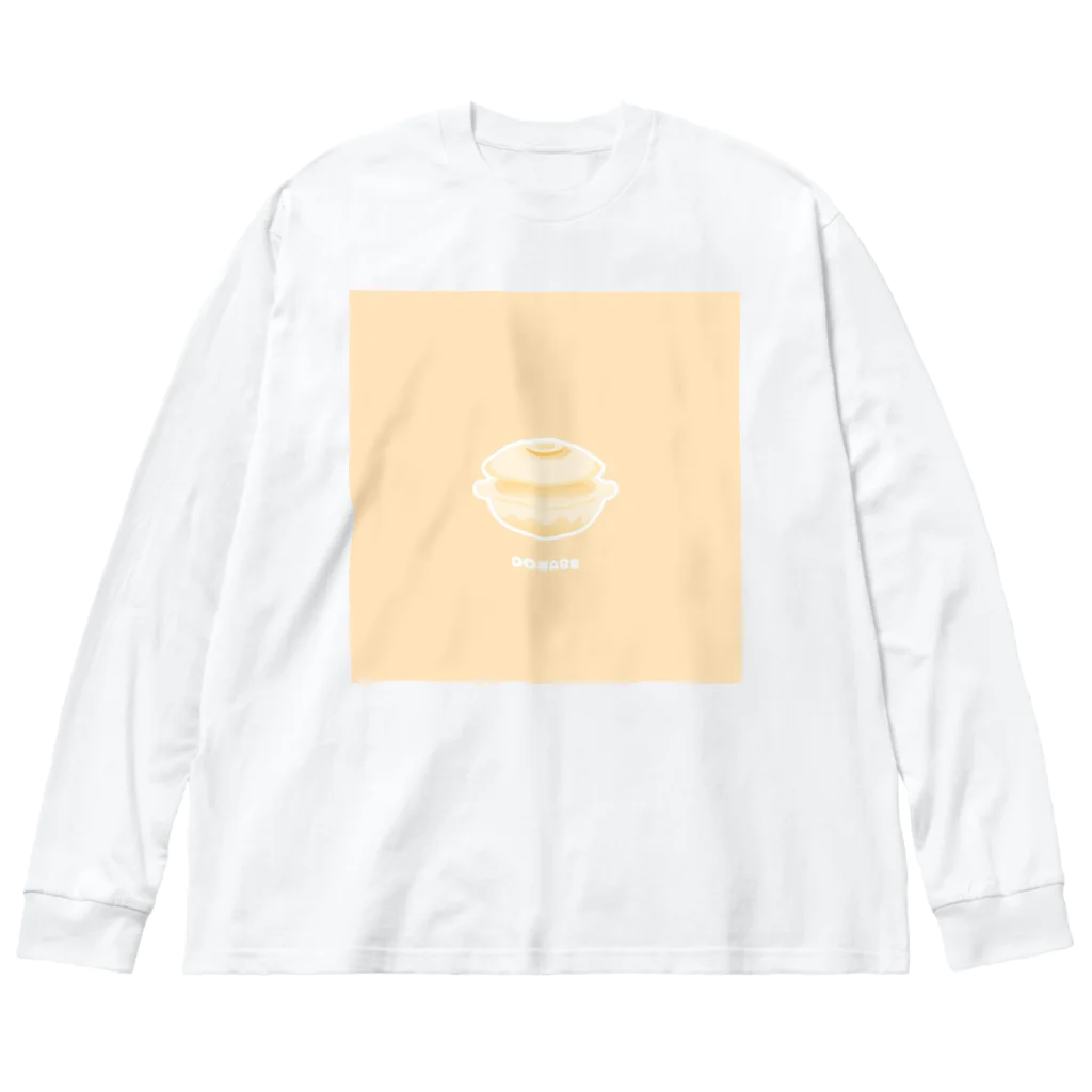 PALE_LAILE_13のDONABE (beige) ビッグシルエットロングスリーブTシャツ