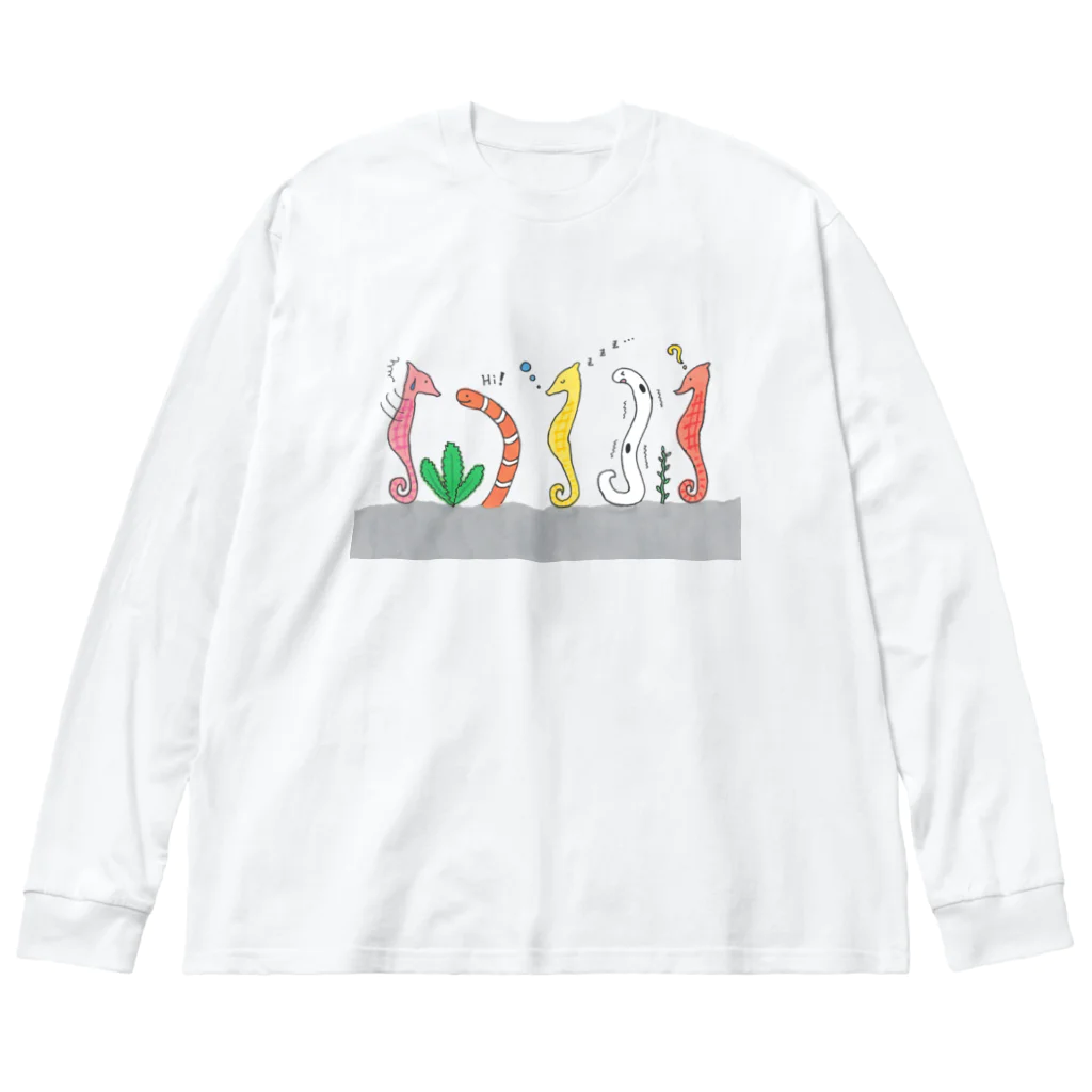 森図鑑の[森図鑑] 仲間に入れて（背景なし） Big Long Sleeve T-Shirt