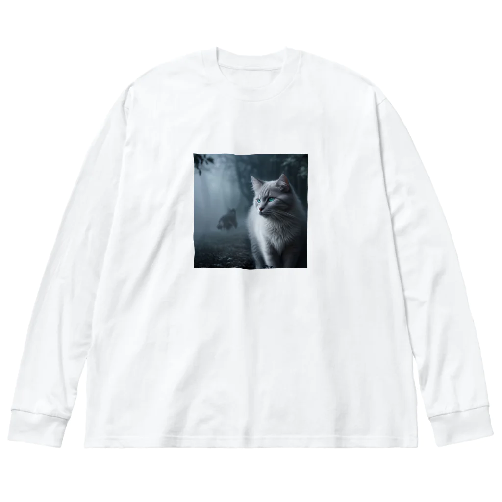 ZZRR12の「境界を見つめる猫の眼差し」 Big Long Sleeve T-Shirt