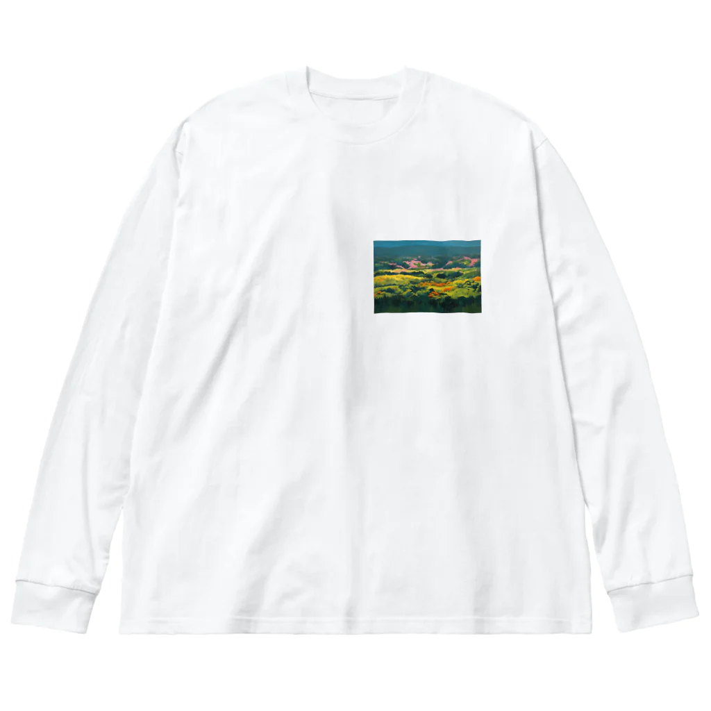 ac jungleの色彩豊かな自然風景 ビッグシルエットロングスリーブTシャツ