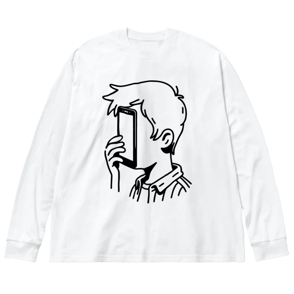 ミニマルコのお店のスマホしかみれない Big Long Sleeve T-Shirt