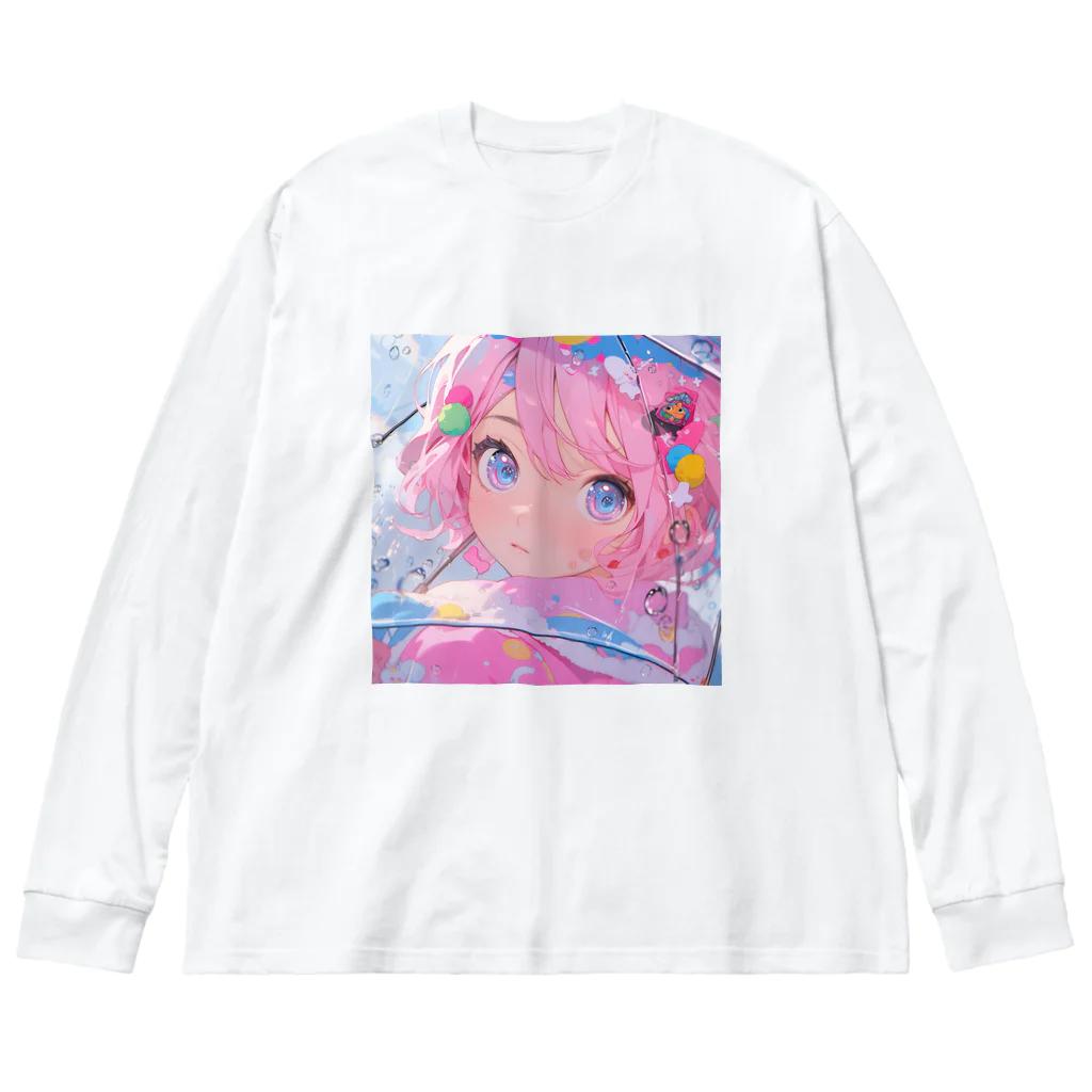 ぶーたんの雨音の中 Big Long Sleeve T-Shirt