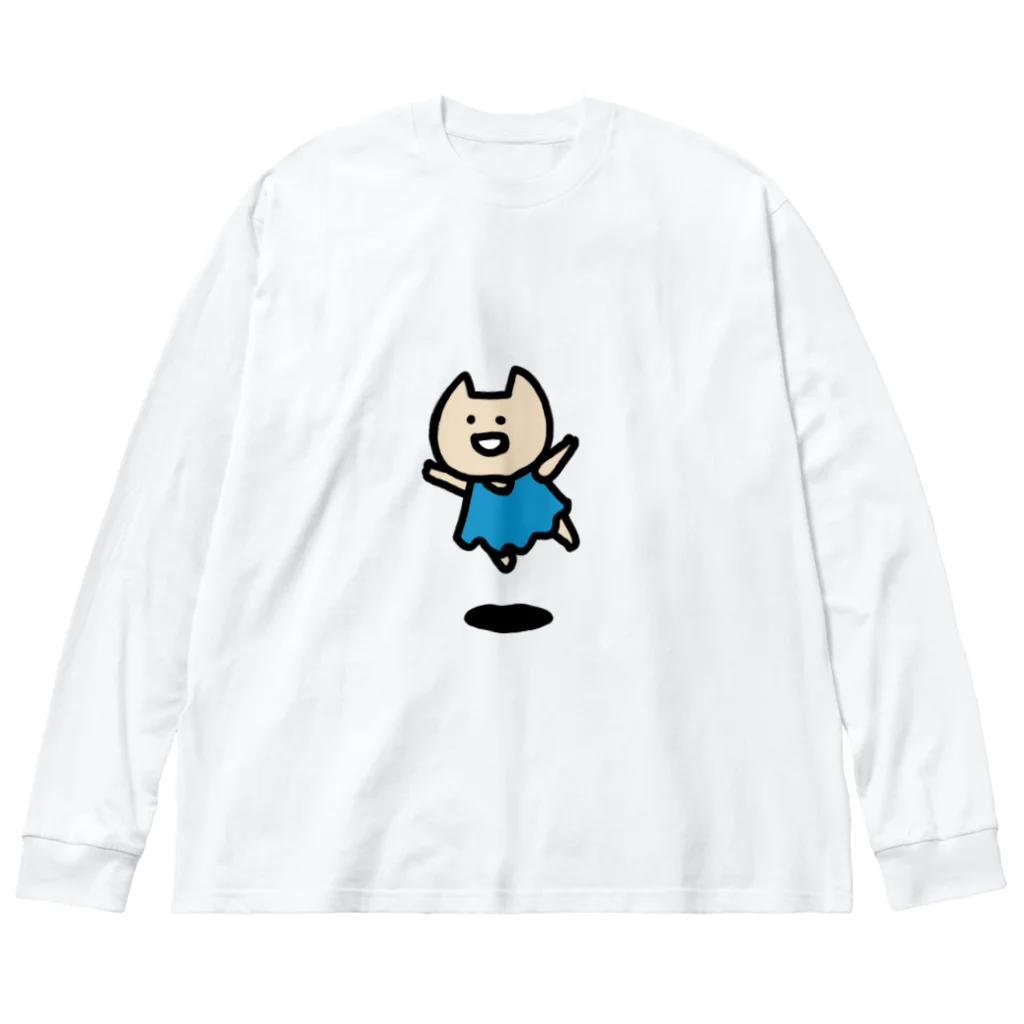 THE STREET MYSTERY CULTUREのとぶねこくろ Big Long Sleeve T-Shirt