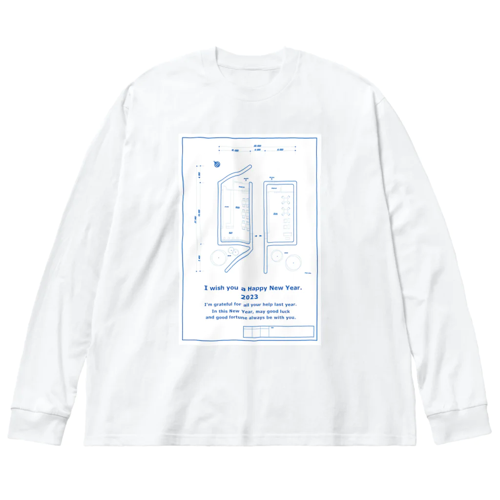 onzo_BGMの卯年　年賀状 ビッグシルエットロングスリーブTシャツ