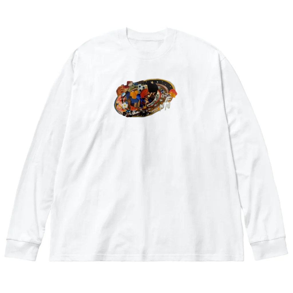 クリスティーヌのナザーのロングTシャツ　ホワイト（Universe ver.） ビッグシルエットロングスリーブTシャツ