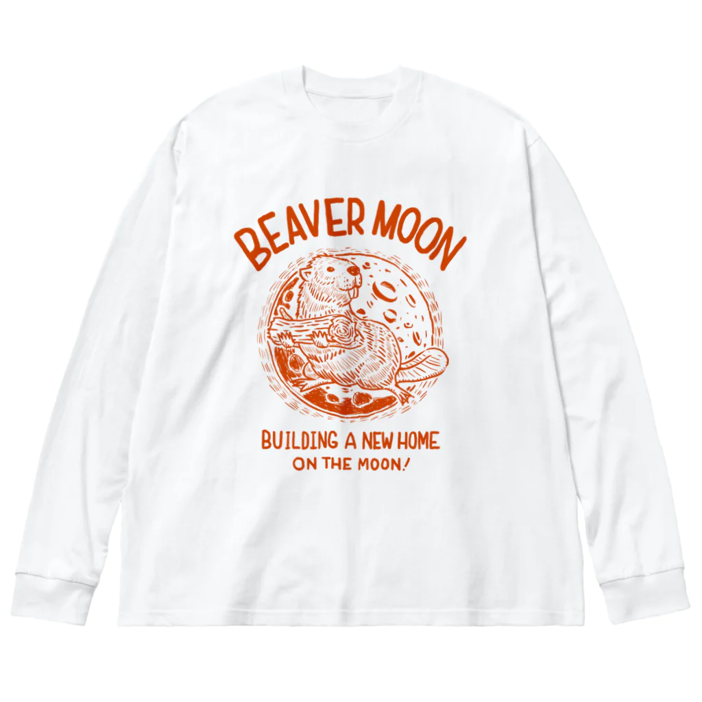 indigo_blue_moonのbeaver moon (ビーバームーン) Big Long Sleeve T-Shirt