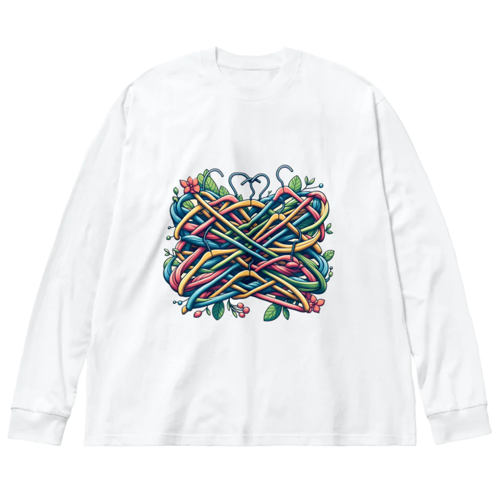 姫とすずり。のハンガー絡め Big Long Sleeve T-Shirt