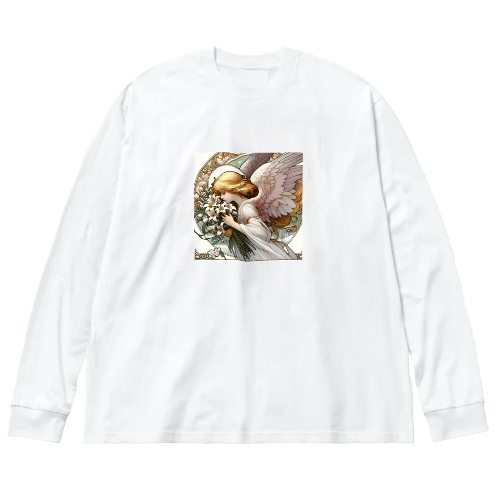 たまき工房の花天使　アール・ヌーヴォー風 Big Long Sleeve T-Shirt