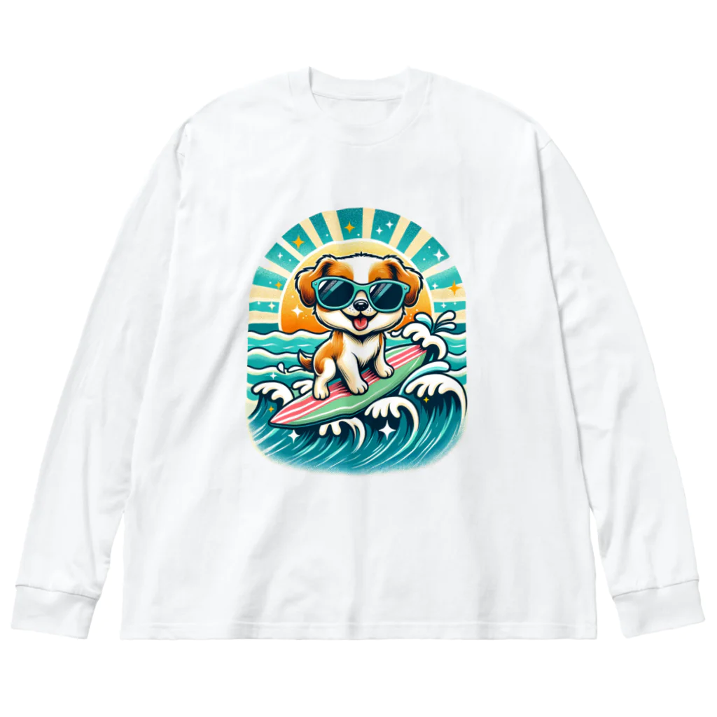 sakurafubukiのワンダーフル・ウェーブ・ライダー ビッグシルエットロングスリーブTシャツ