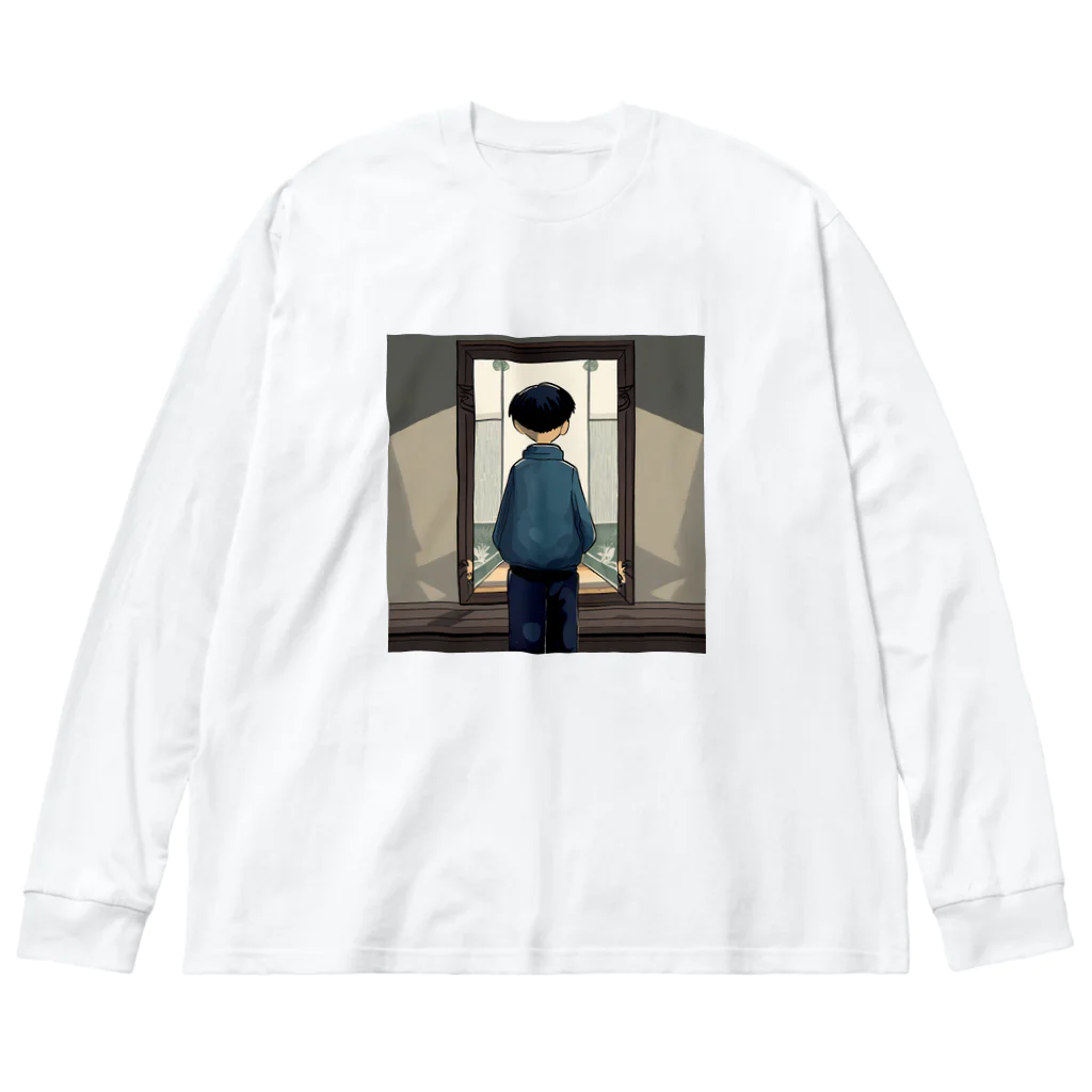 みとみとショップの孤独な少年　 Big Long Sleeve T-Shirt