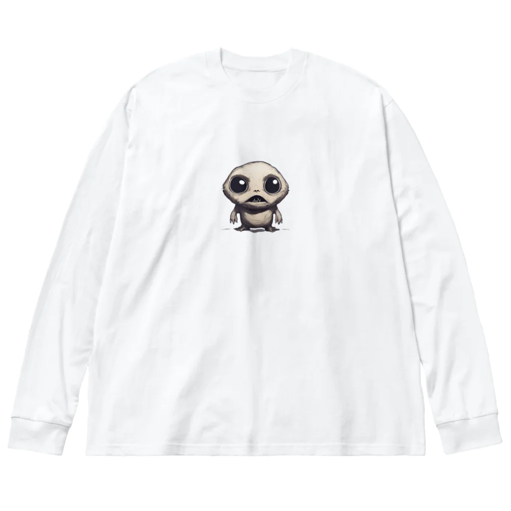 かわいい女の子とシュールな絵の擬態キノコ Big Long Sleeve T-Shirt