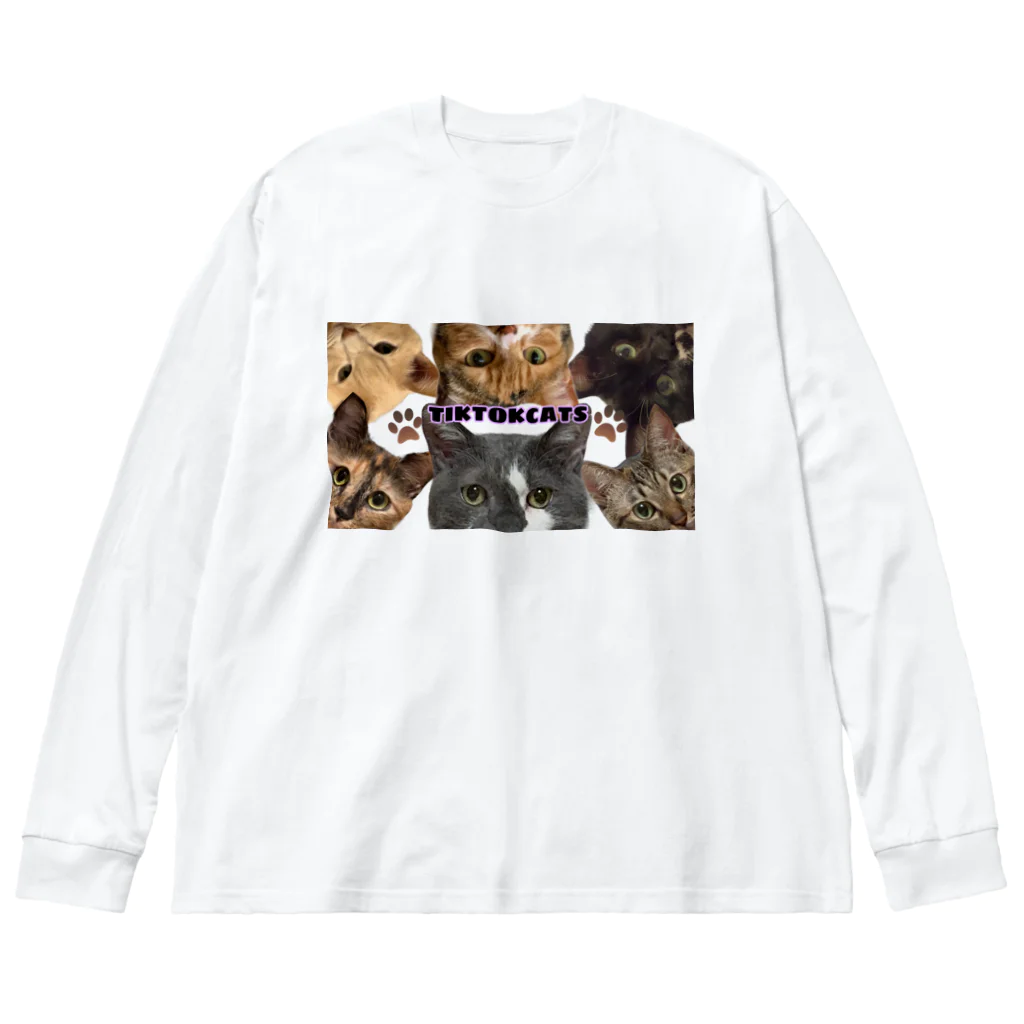 くぅTikTok猫部のTikTok猫部チラ見ビッグシルエットロンＴ ビッグシルエットロングスリーブTシャツ