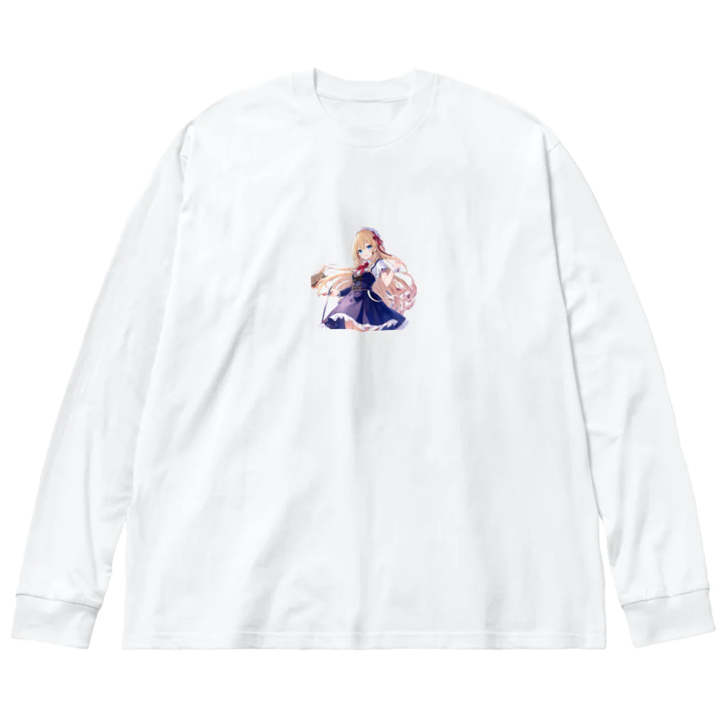 かわいい女の子とシュールな絵のアリスマーガレットちゃん Big Long Sleeve T-Shirt