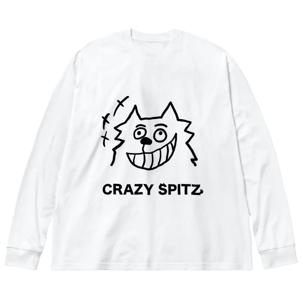 ehime@けだま&もち＆すみのCRAZY SPITZ「HA HA HA」 ビッグシルエットロングスリーブTシャツ