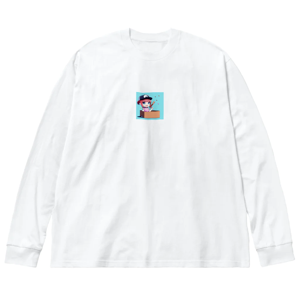 agariiのダンボール　野球女子　ヨネオリ Big Long Sleeve T-Shirt