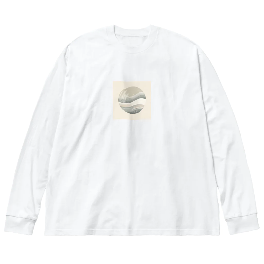 raio-nの禅の風 珪砂デザイン ビッグシルエットロングスリーブTシャツ