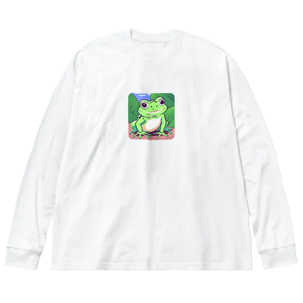 side3の可愛いカエルさん ビッグシルエットロングスリーブTシャツ