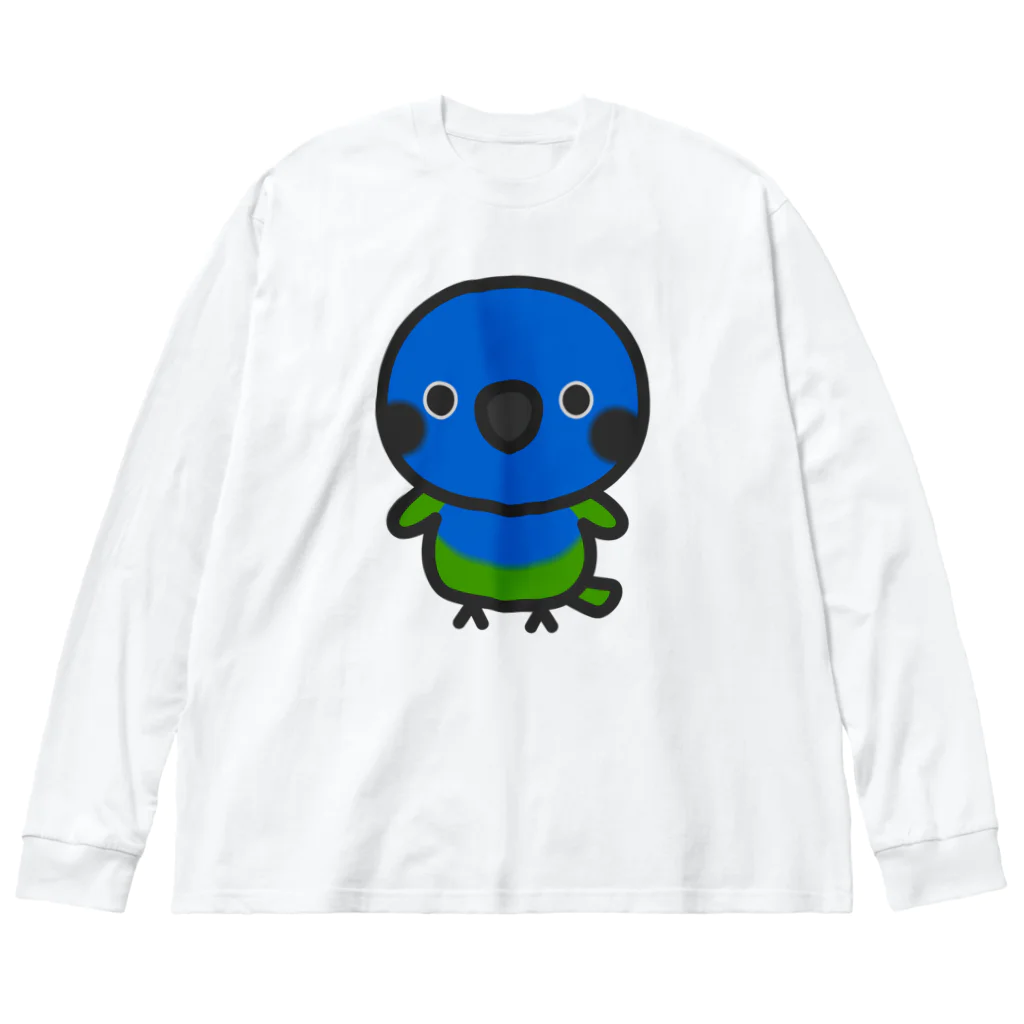 いんこ屋堂のアケボノインコ ビッグシルエットロングスリーブTシャツ