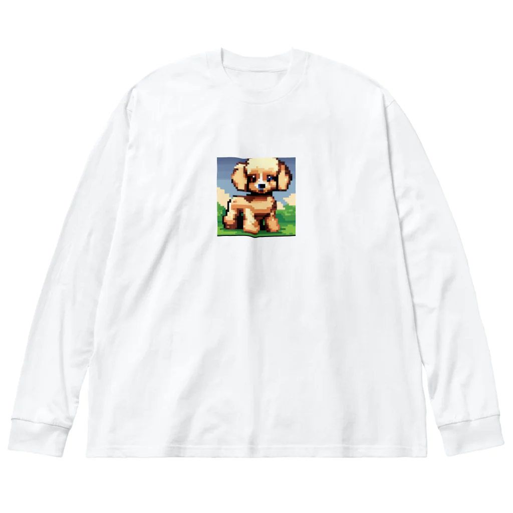 omamesan-1999のドッド絵　トイプードル ビッグシルエットロングスリーブTシャツ