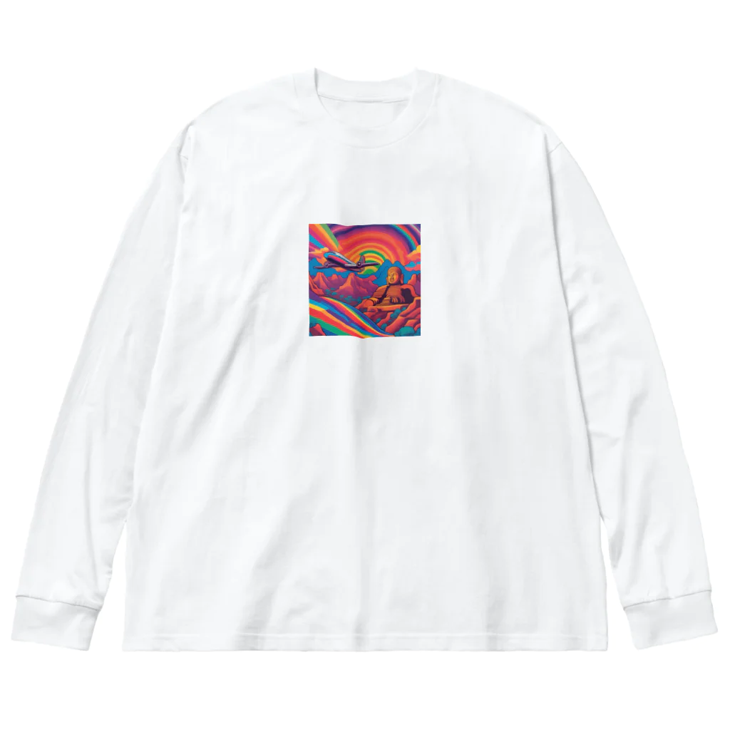 彩虎TigdolのPsychedelic history mix 3 Big Long Sleeve T-Shirt