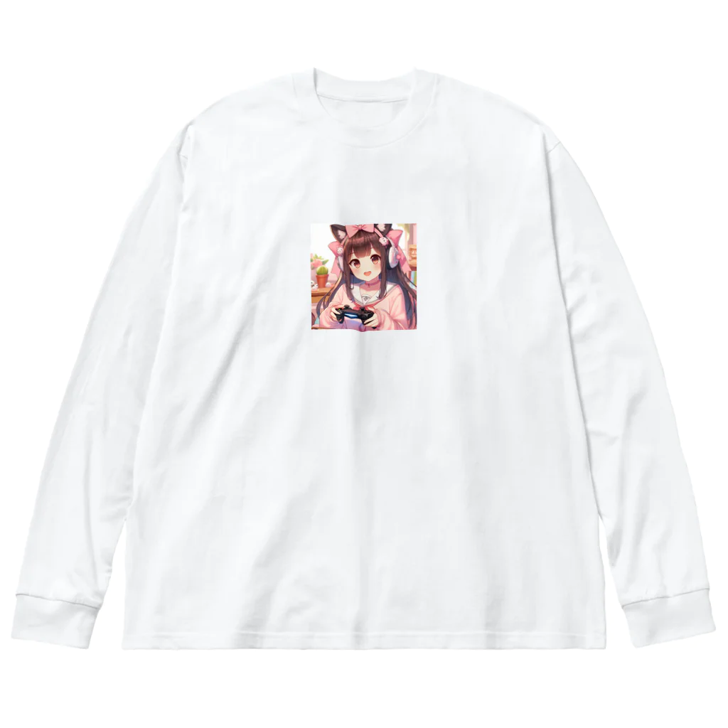 luckyTigerのゲーム女子 ビッグシルエットロングスリーブTシャツ