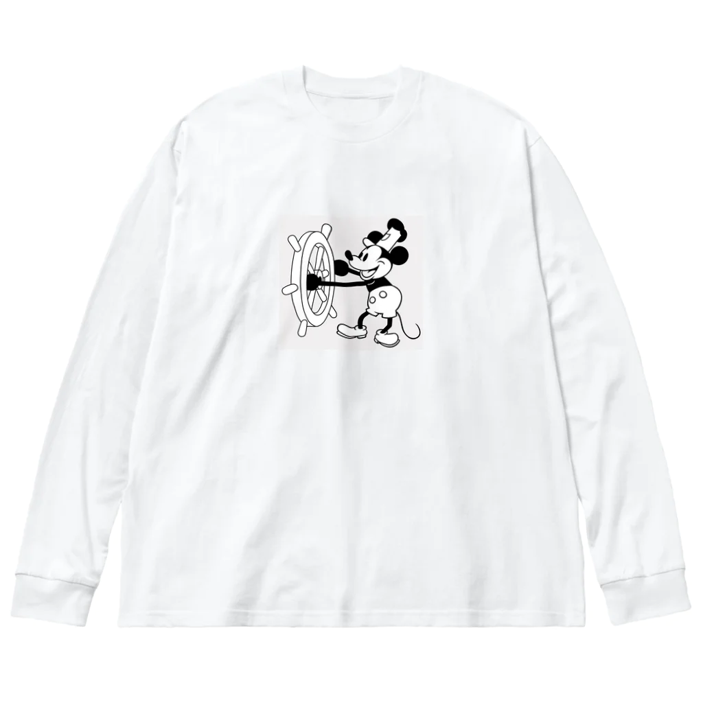 パブリックドメイン：蒸気船ウィリーのネズミの蒸気船ウィリーのネズミ Big Long Sleeve T-Shirt