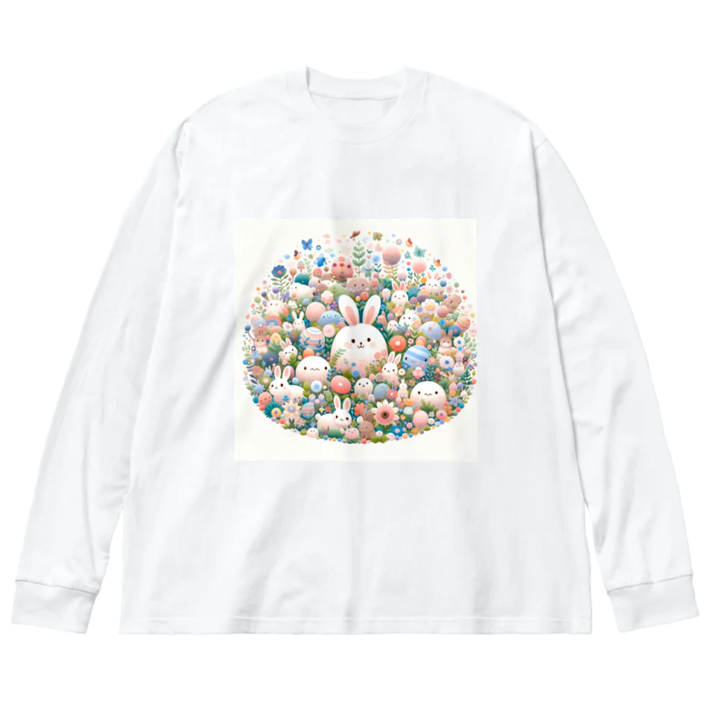 raio-nのハッピーフローラルファンタジー Big Long Sleeve T-Shirt