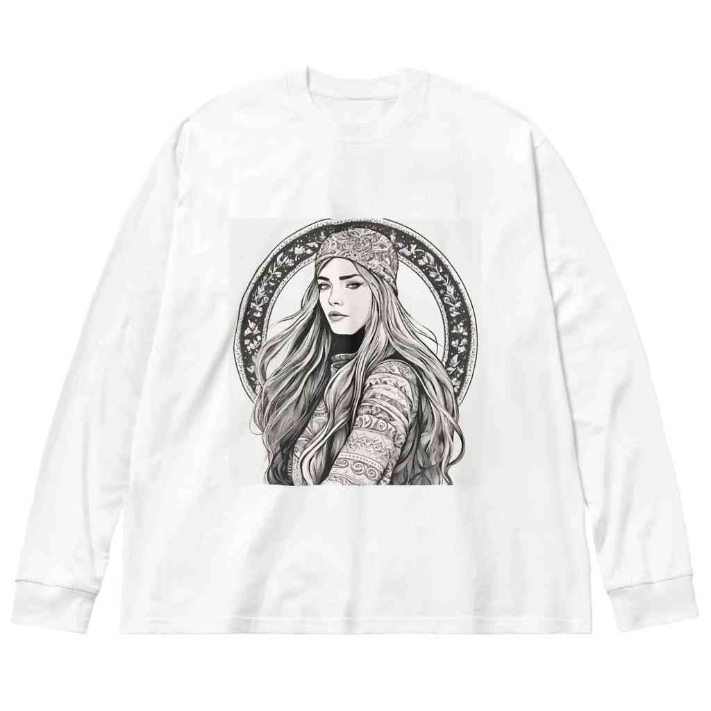 Olivi　Styleの北欧スタイルイラスト ビッグシルエットロングスリーブTシャツ