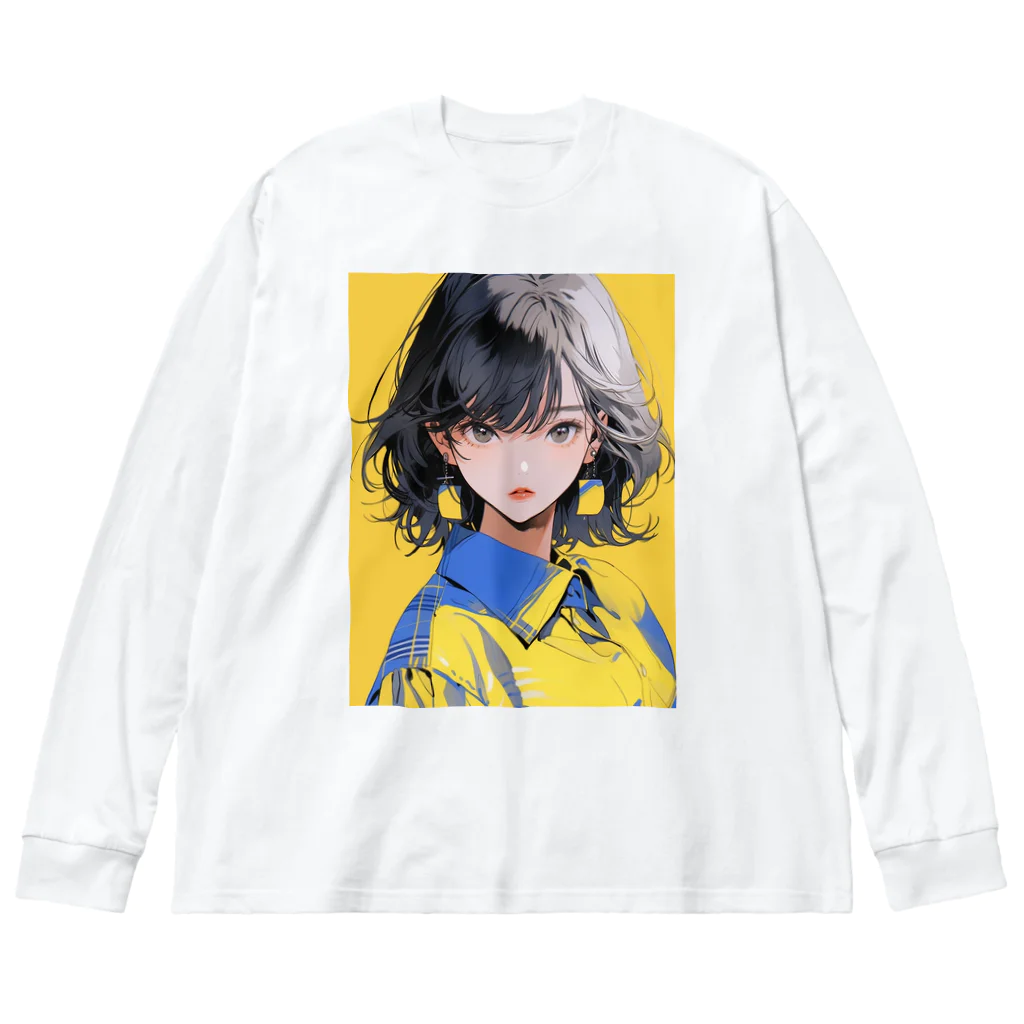 yanagi029のワイシャツ女子 ビッグシルエットロングスリーブTシャツ